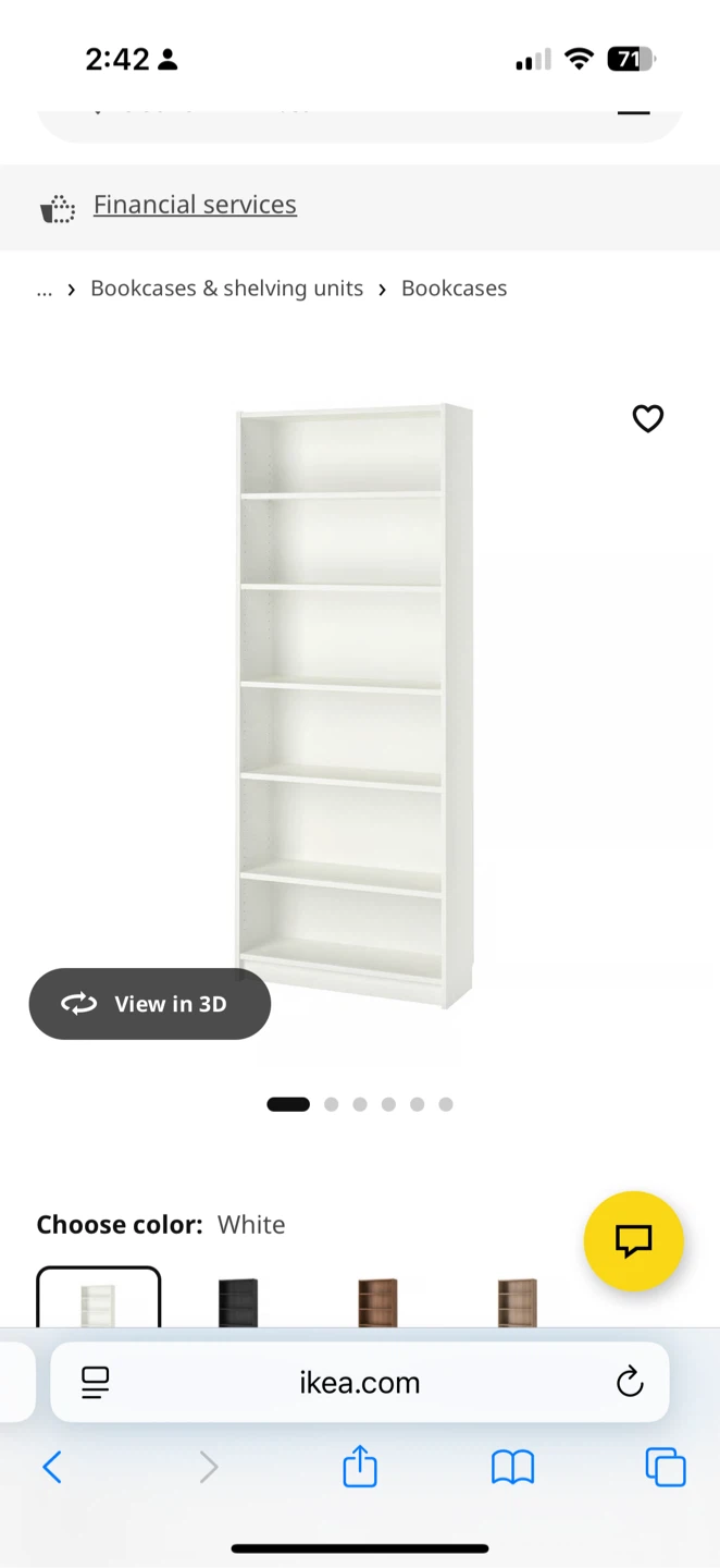 Ikea Billy White Shelf Bookcase - photo 2