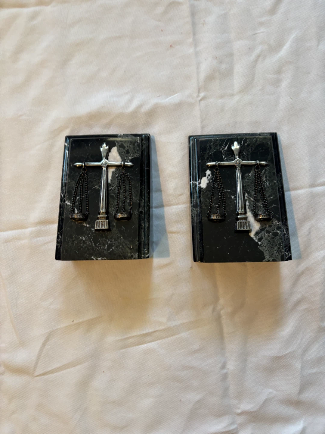 Decorative Scales of Justice Bookends