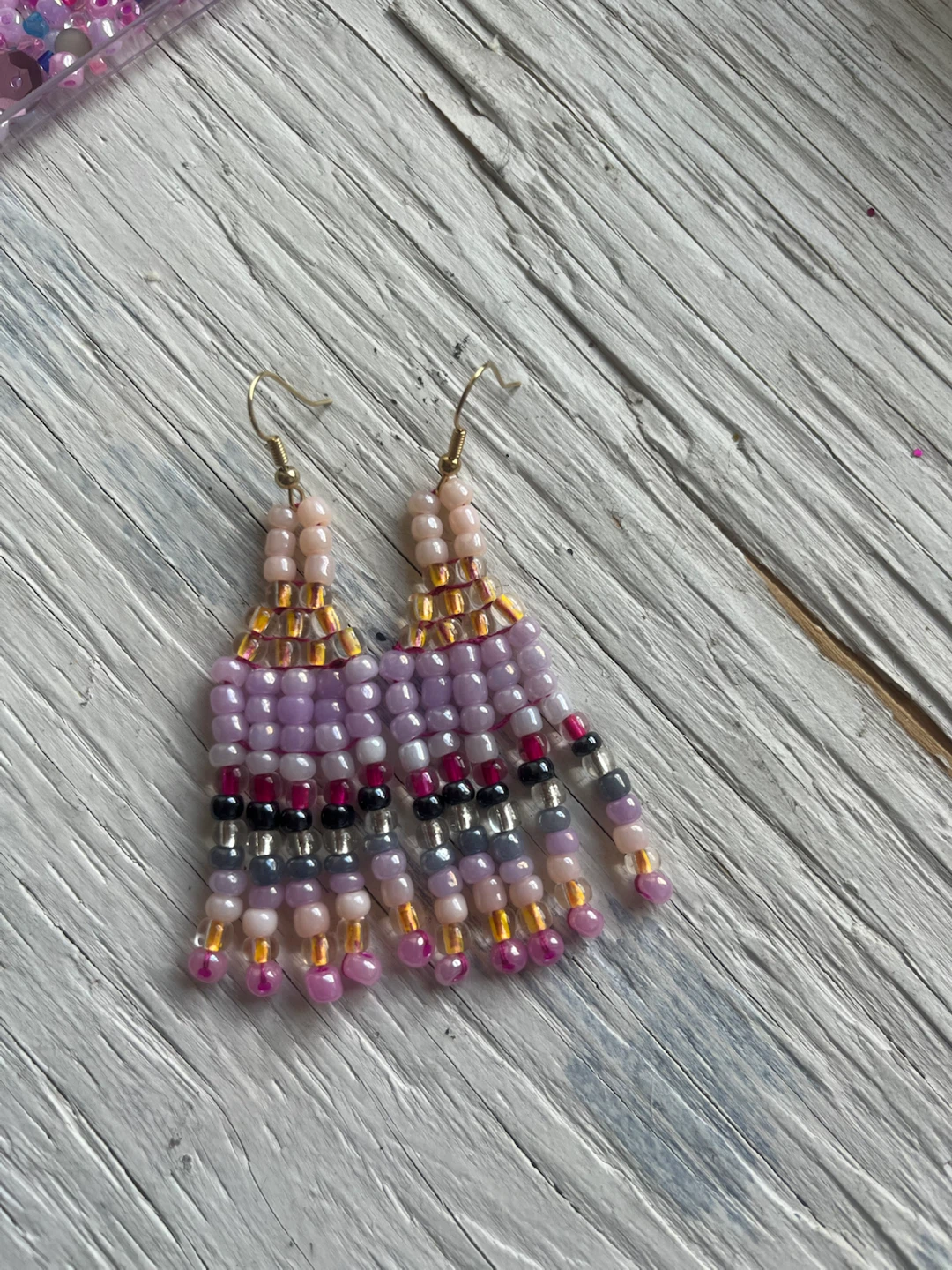 Beaded Fringe Earrings