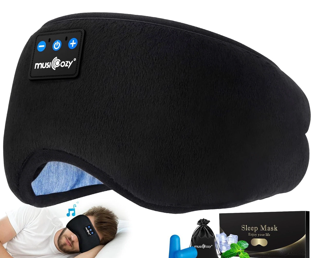 Sleep Headphones Bluetooth 5.4 Sleep Eye Mask HD Speakers
