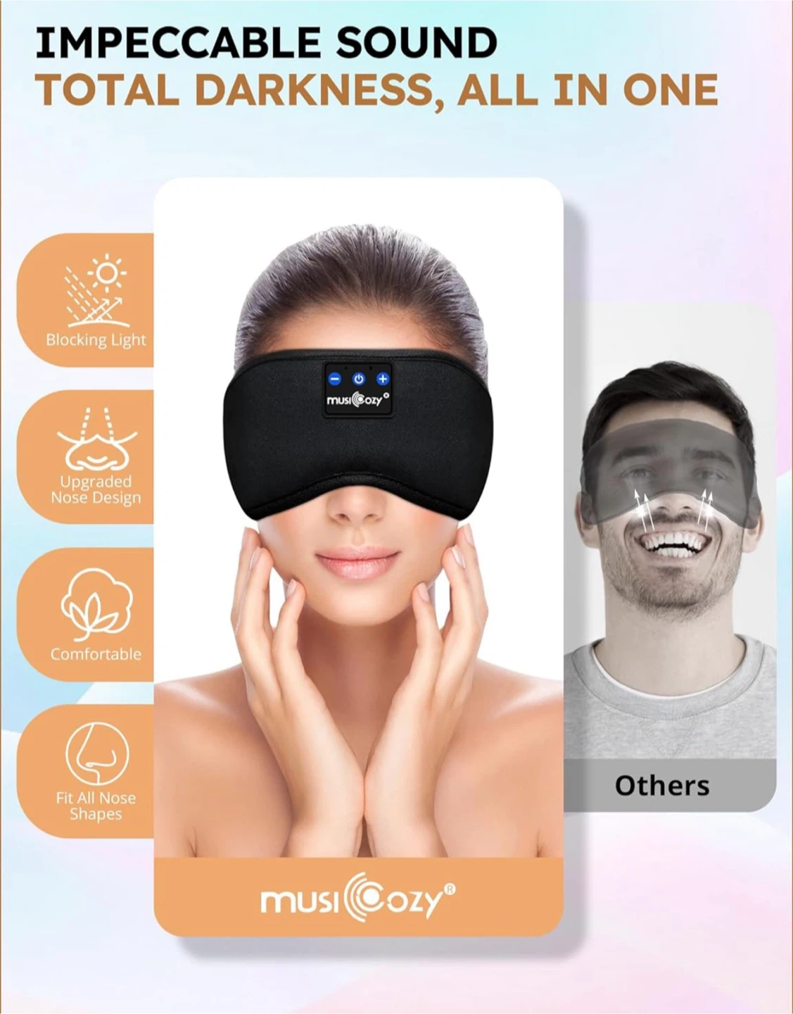 Sleep Headphones Bluetooth 5.4 Sleep Eye Mask HD Speakers - photo 5