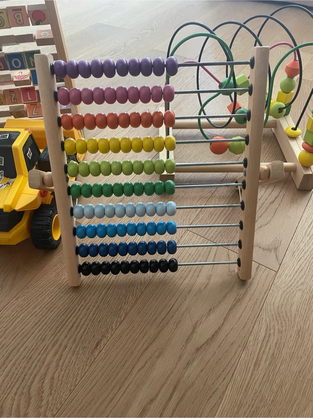 Wooden Bead Maze & Abacus Toy Set