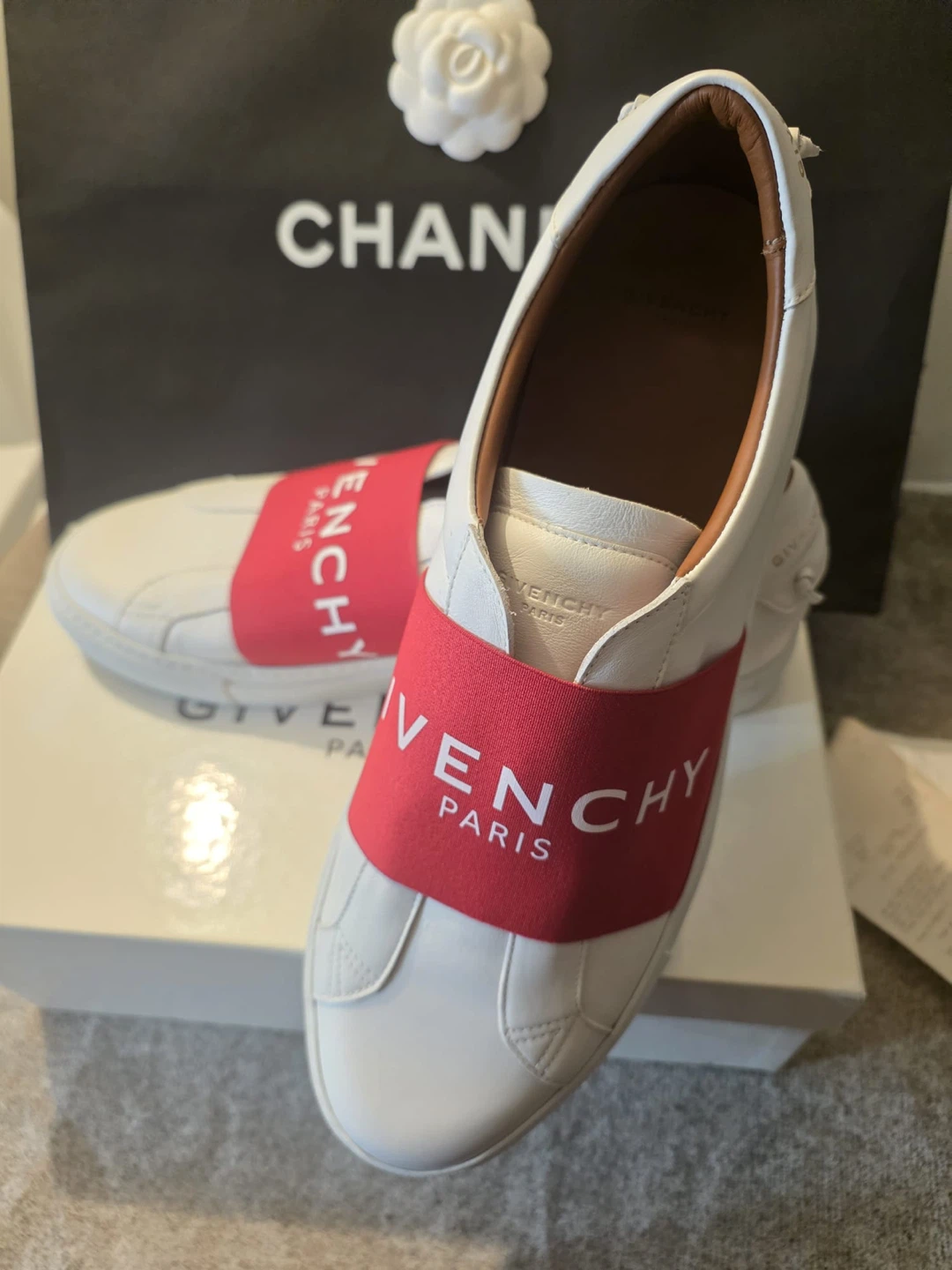 Givenchy Paris White Leather Slip-On Sneakers - photo 5