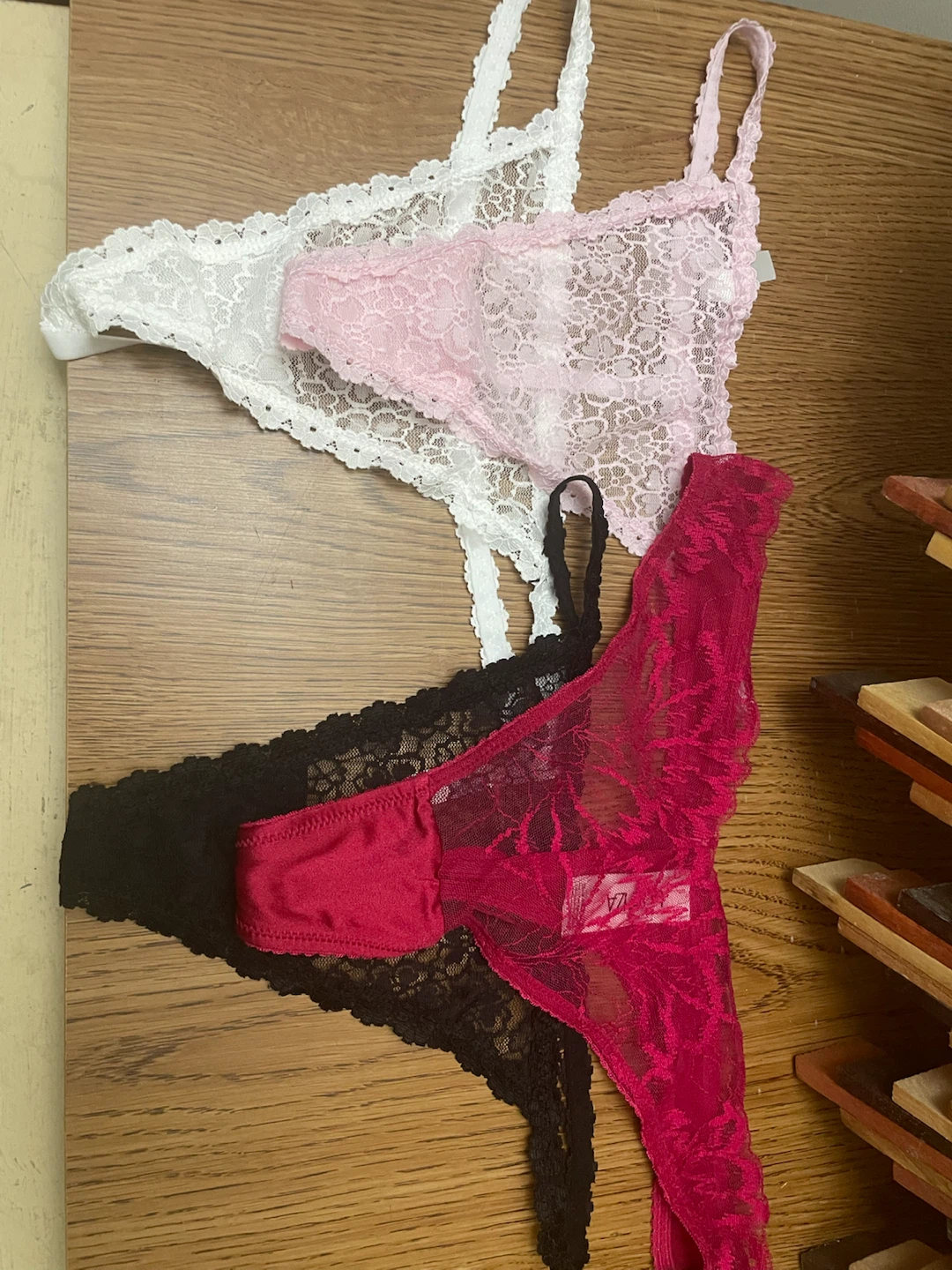 Victoria's Secret Lingerie Set - Pink Lace Bralette & Thong