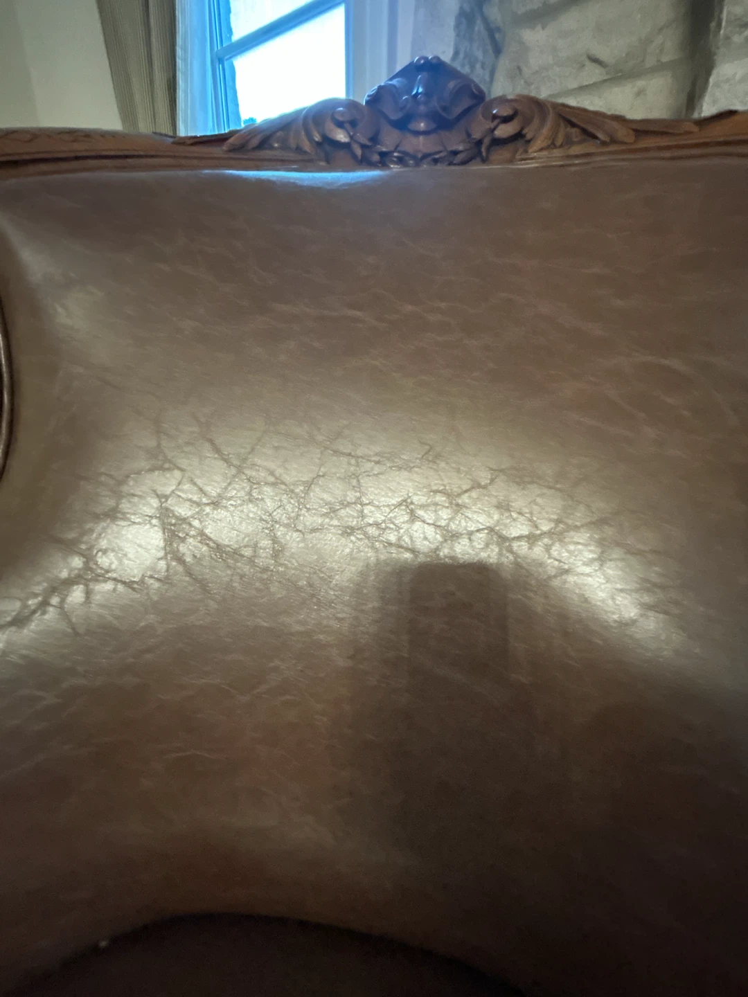 Brown Leather Armchair and Ottoman - photo 4