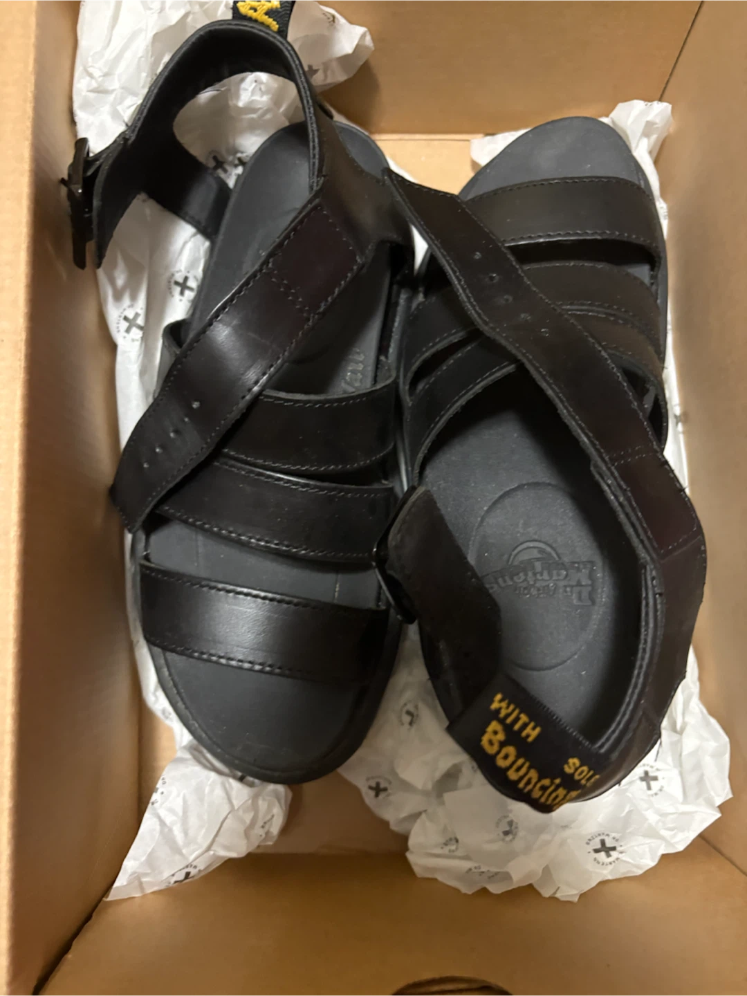 Dr. Martens Brando Black Leather Platform Sandals - photo 4