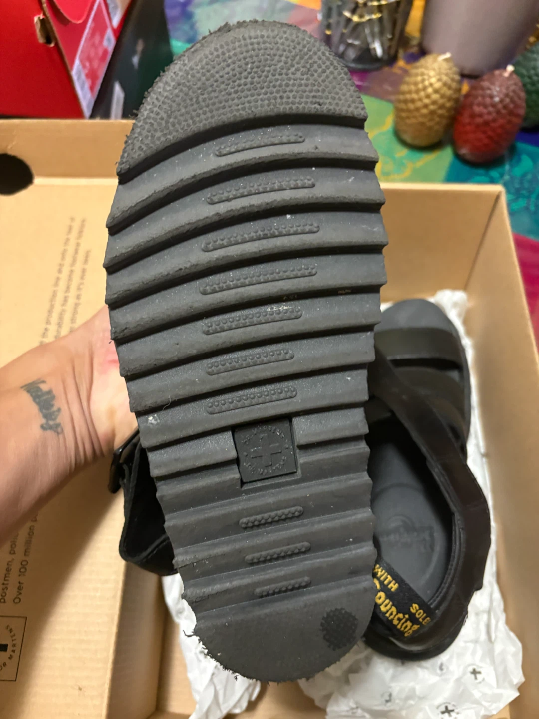 Dr. Martens Brando Black Leather Platform Sandals - photo 5