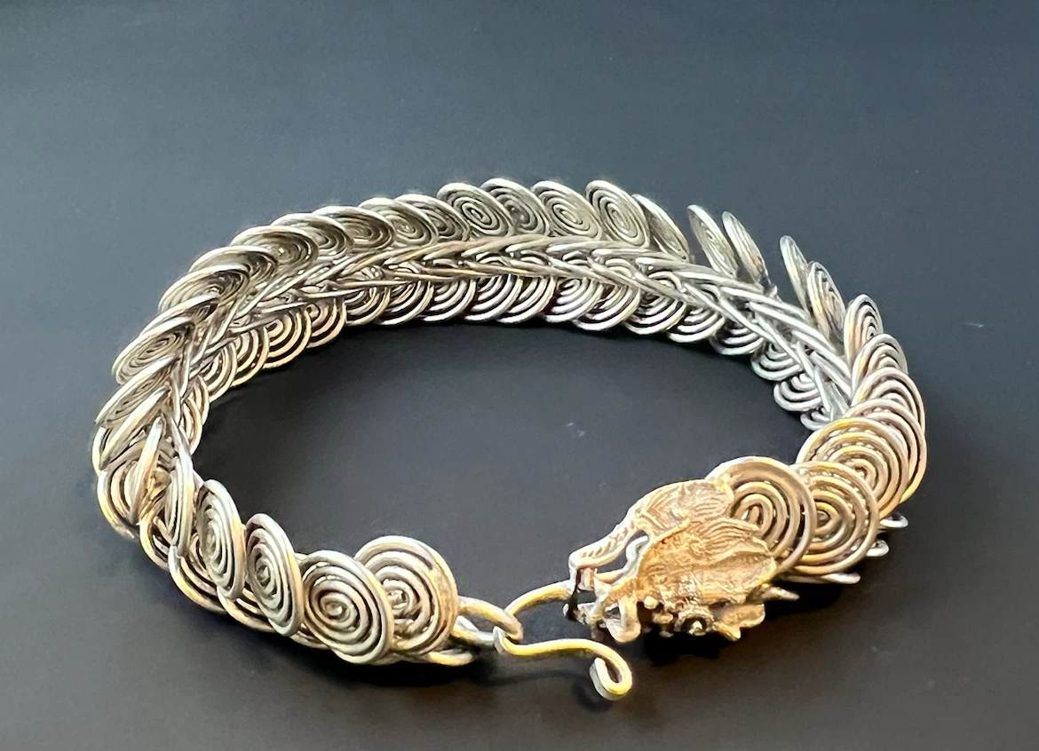 Vintage Dragon Coil Bracelet