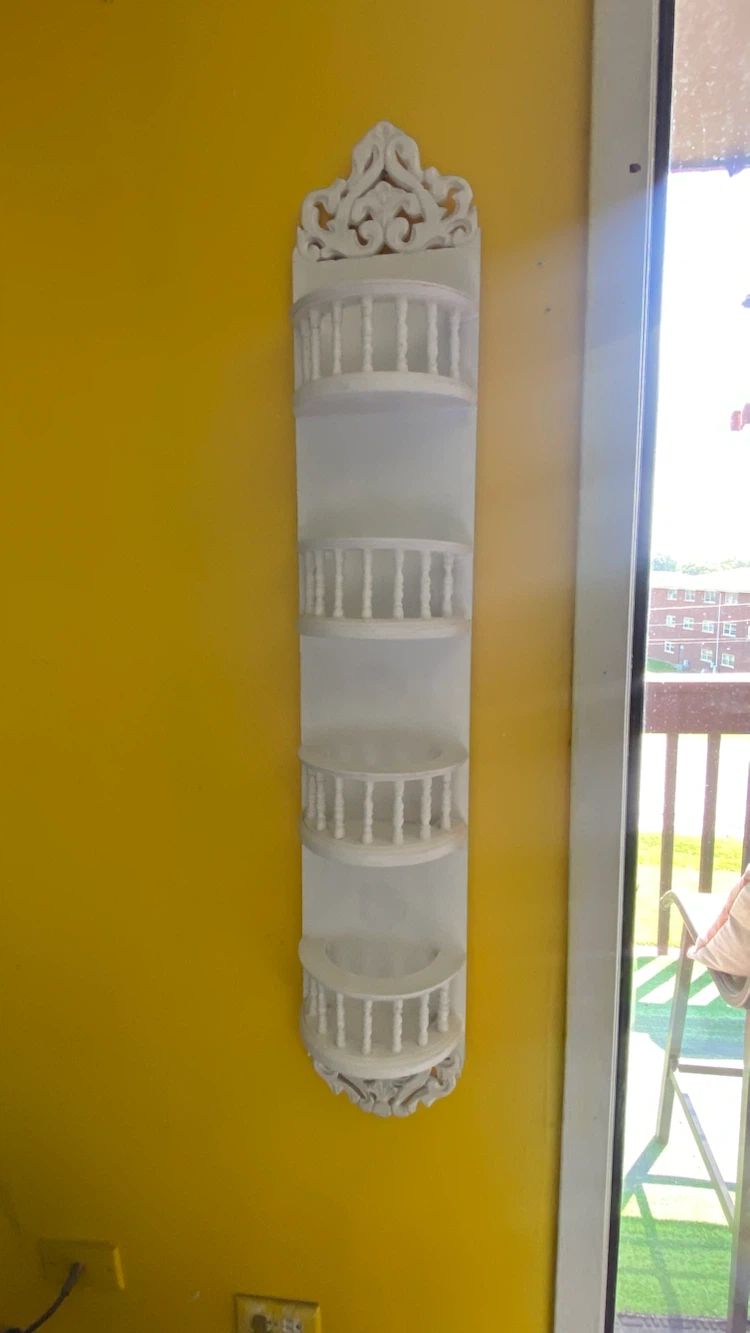White Wooden Decor Shelf Unit - photo 2