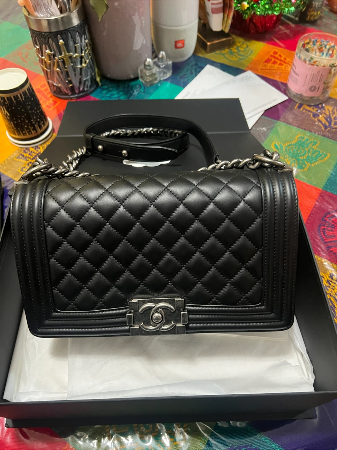 CHANEL Black Quilted Leather Shoulder Bag - photo 3
