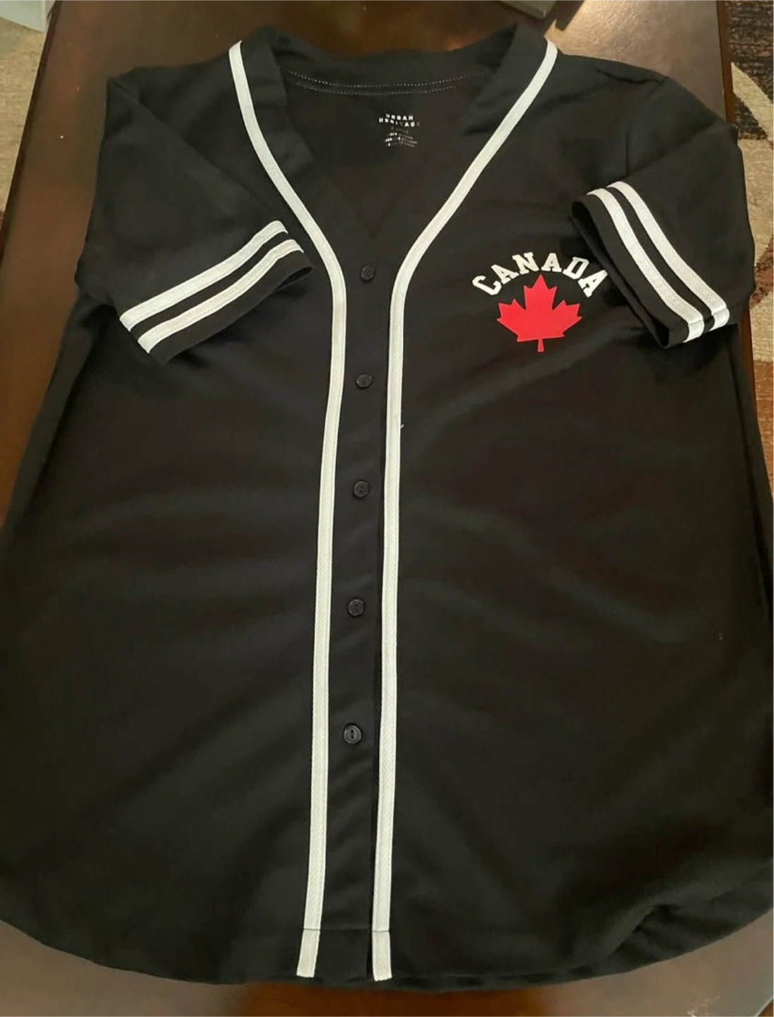 Black Canada "On the EH Team" Baseball Jersey