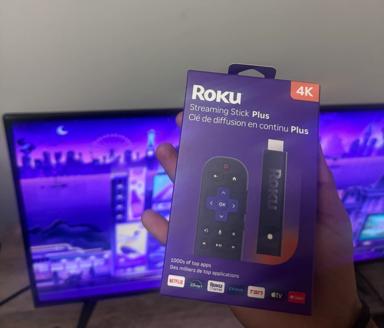RCA 42”FHD TV + TV Stand + Roku Streaming Plus 4k - photo 5