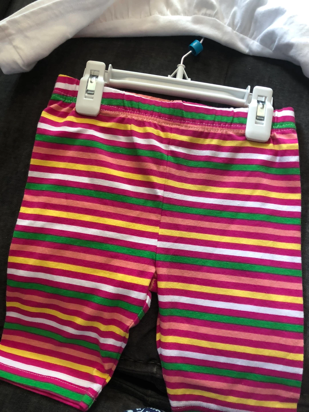 NEW Girls 4T White Floral Tank Top & Striped Shorts Set - photo 3