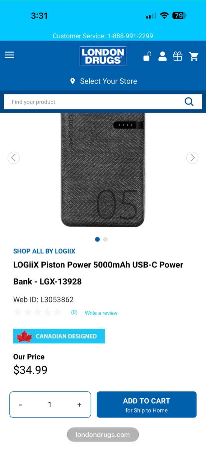 LOGiiX Piston Power 5000mAh USB-C Power Bank - photo 3