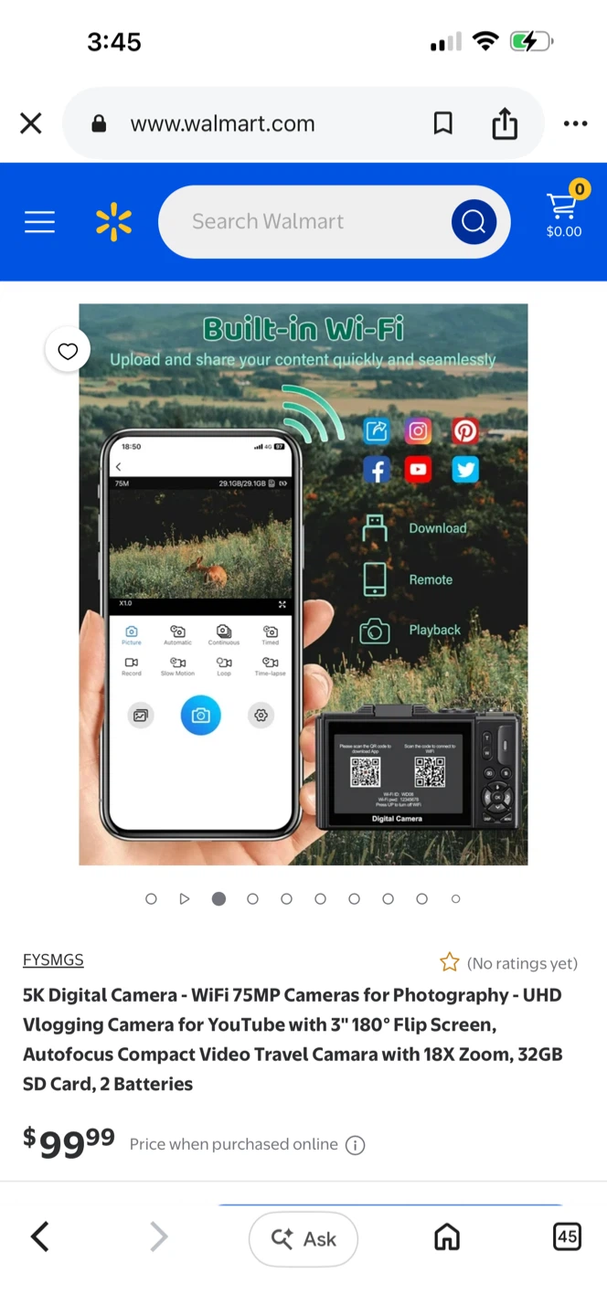 Digital Camera - WiFi 75MP Cameras for Vlogging /Photography - photo 2