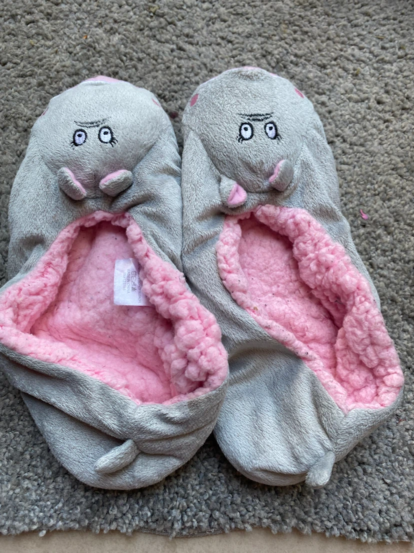 Cute Elephant Plush Slippers