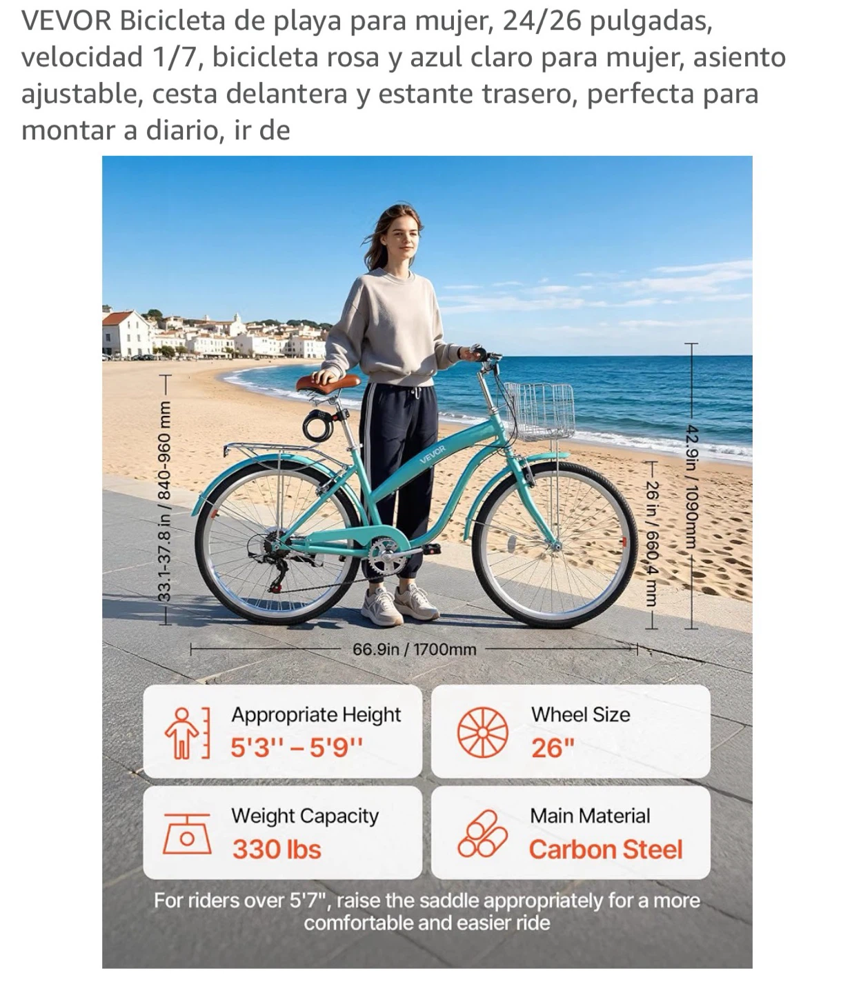 VEVOR Cruiser Bicycle - photo 3