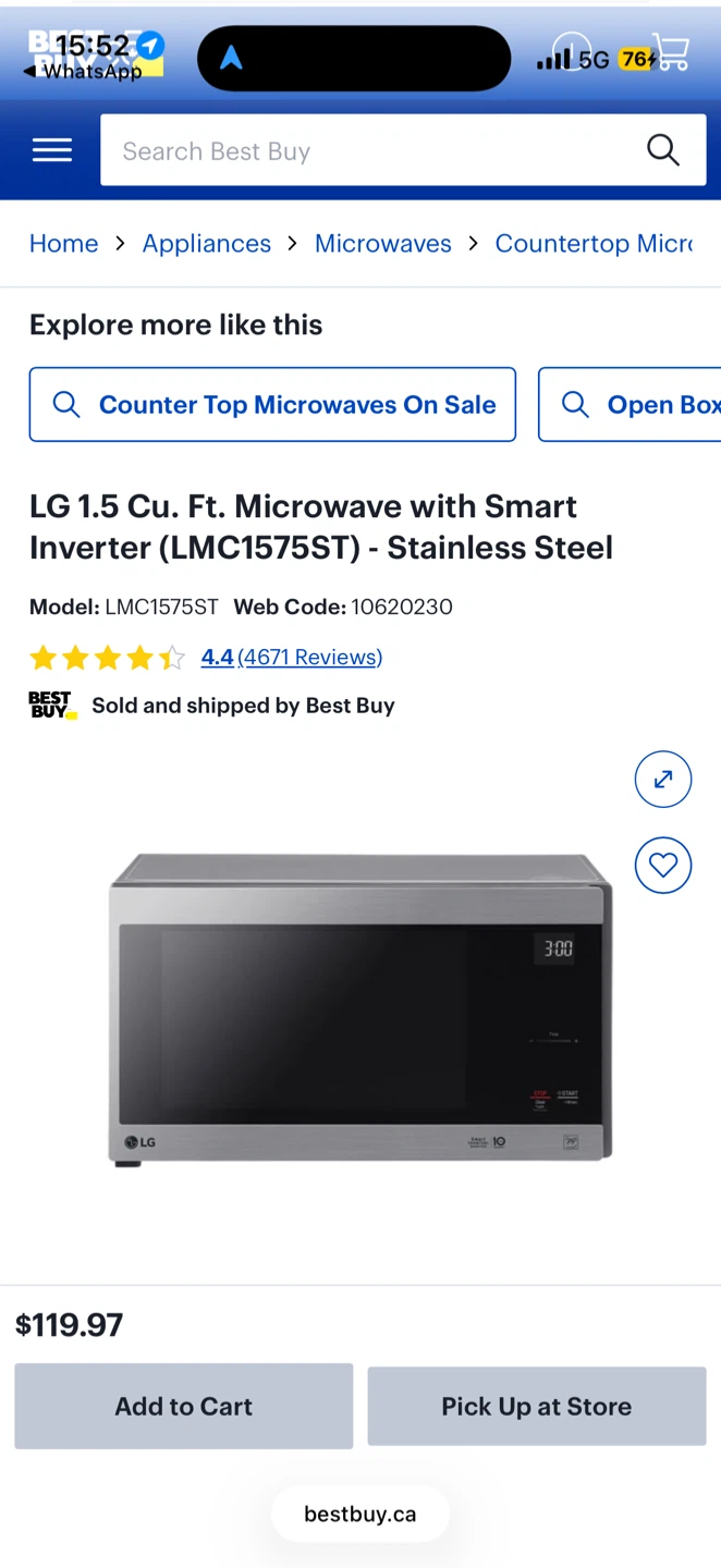 Selling LG microwave