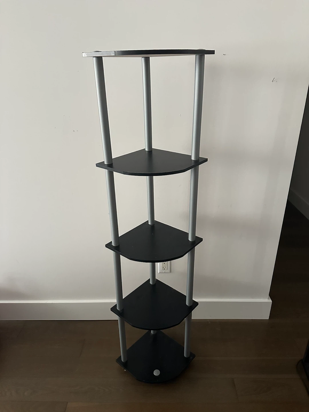 Black Corner Shelf Unit