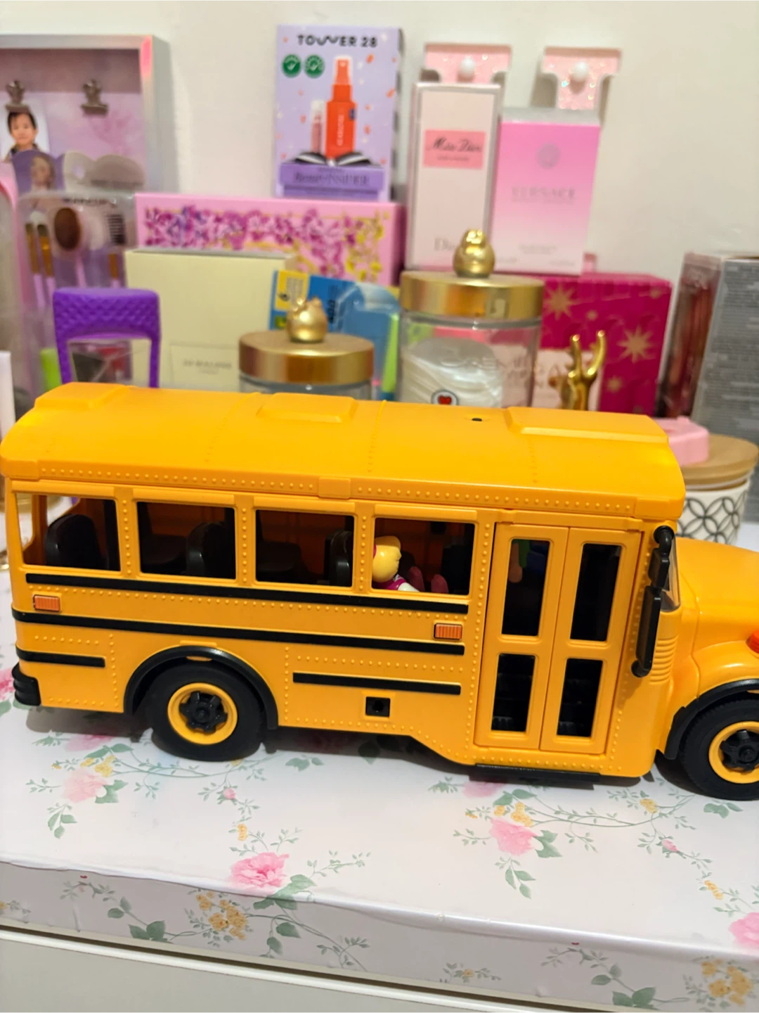Yellow School Bus Toy with Figures