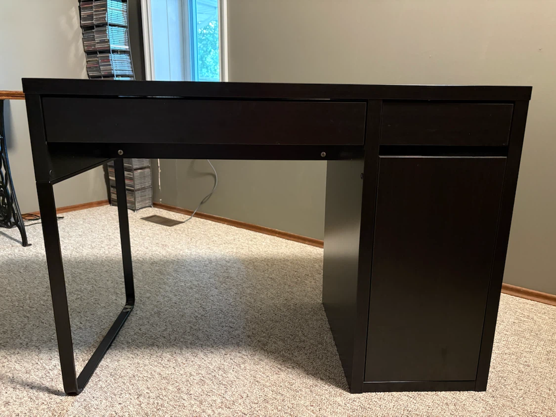 Black Desk with Drawers
