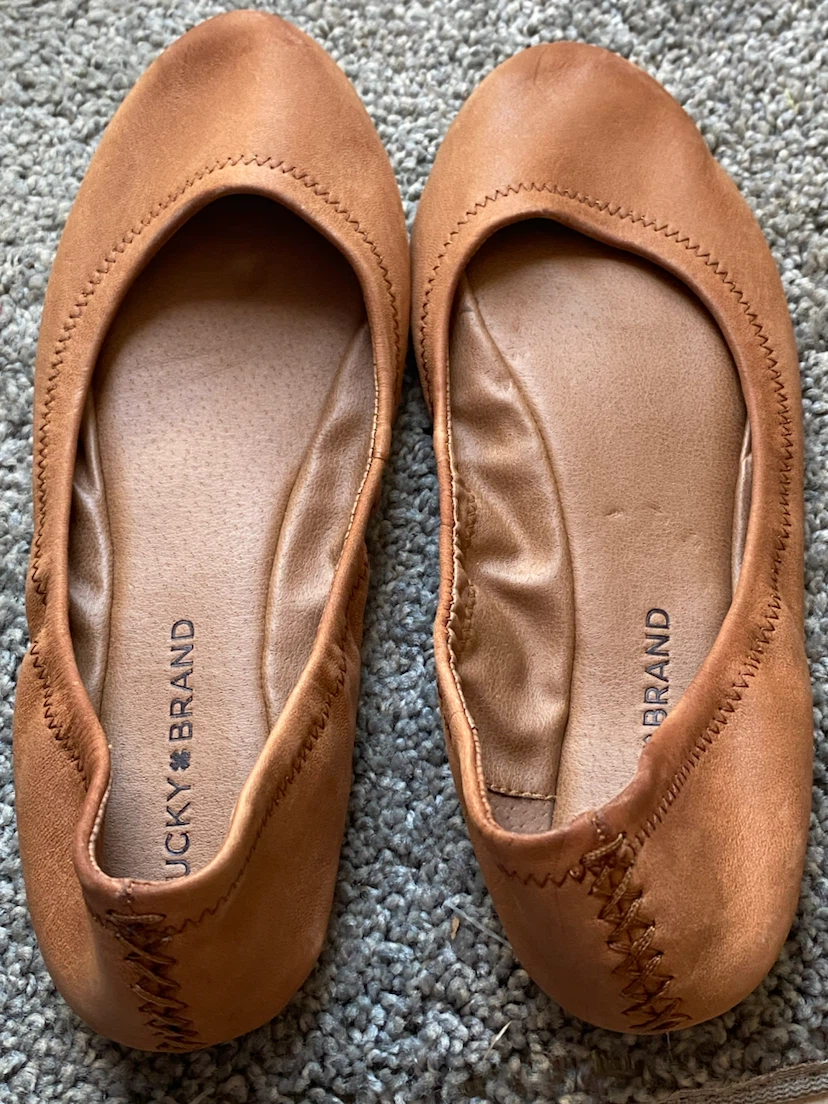 Lucky Brand Women's Tan Ballet Flats Size 8.5