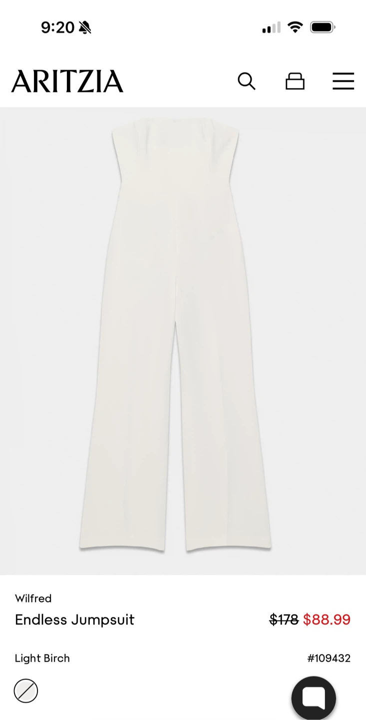 Aritzia Wilfred Endless Jumpsuit - Light Birch
