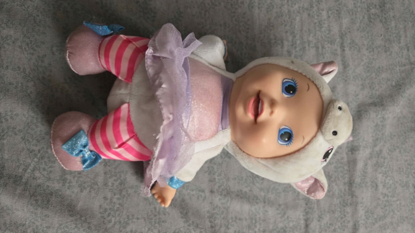 Baby Doll in Unicorn Outfit
