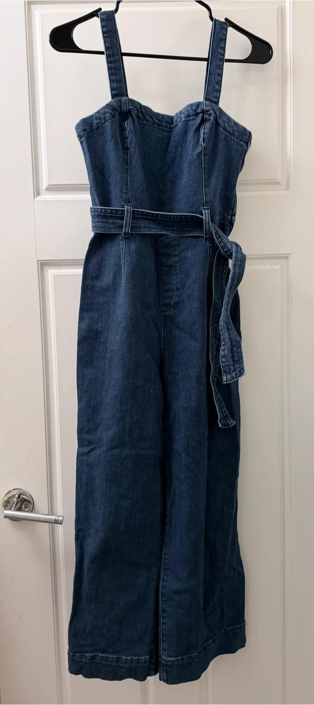 Dynamite Denim Jumpsuit with Belt