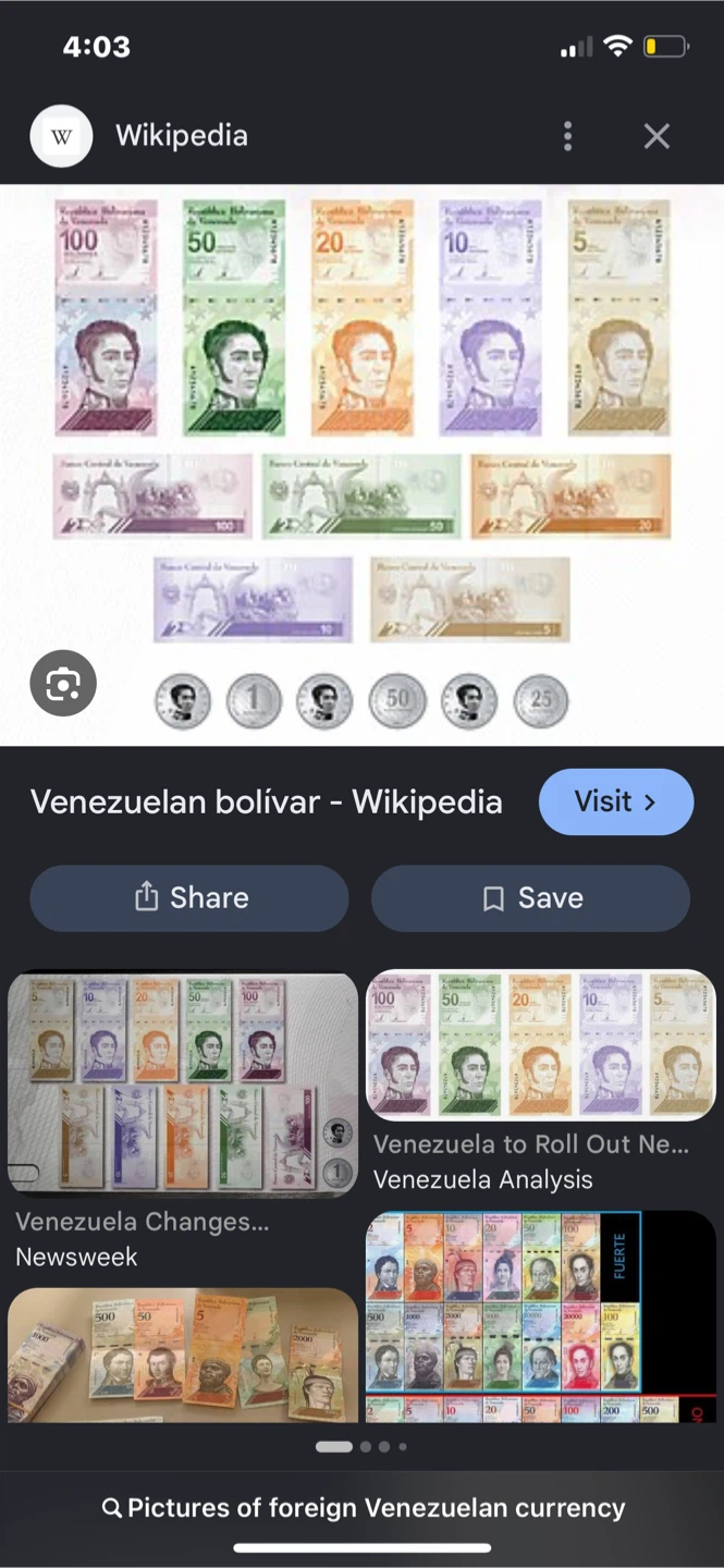 Venezuelan Bolívar Banknotes