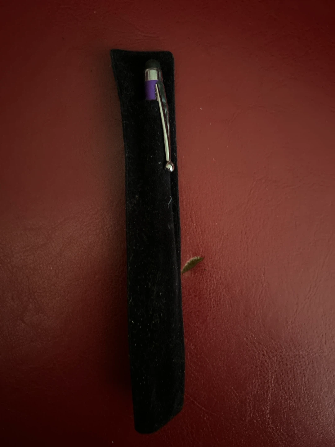 Purple Stylus Pen with Black Pouch