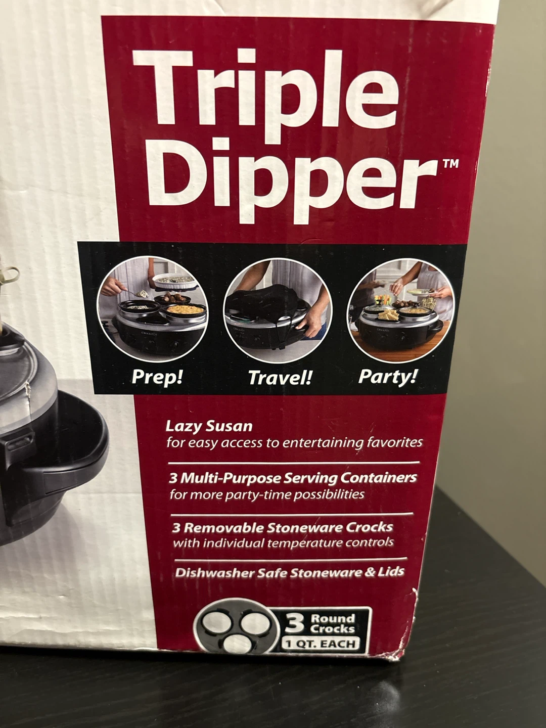 Crock-Pot Triple Dipper Slow Cooker - photo 2