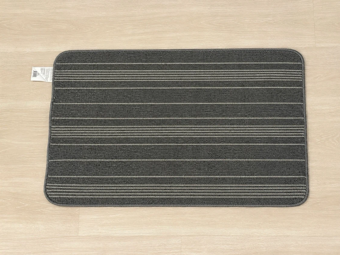 Grey Striped Floor Mat- Brand new