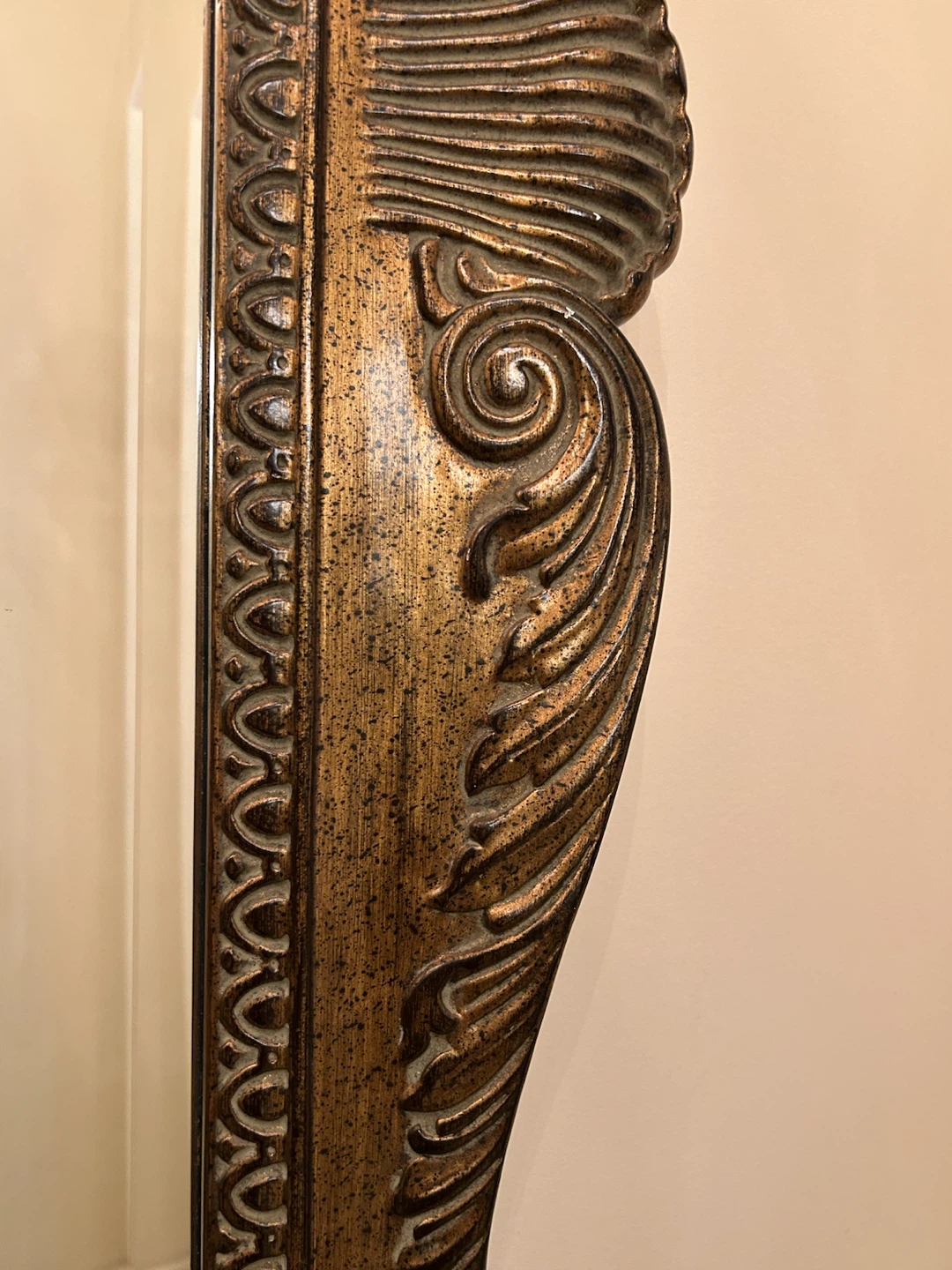Large Ornate Bronze Wall Mirror - photo 3
