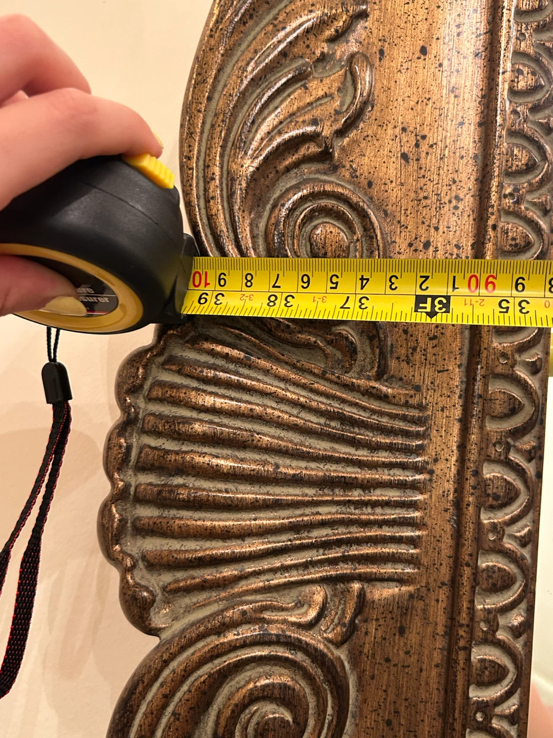 Large Ornate Bronze Wall Mirror - photo 5