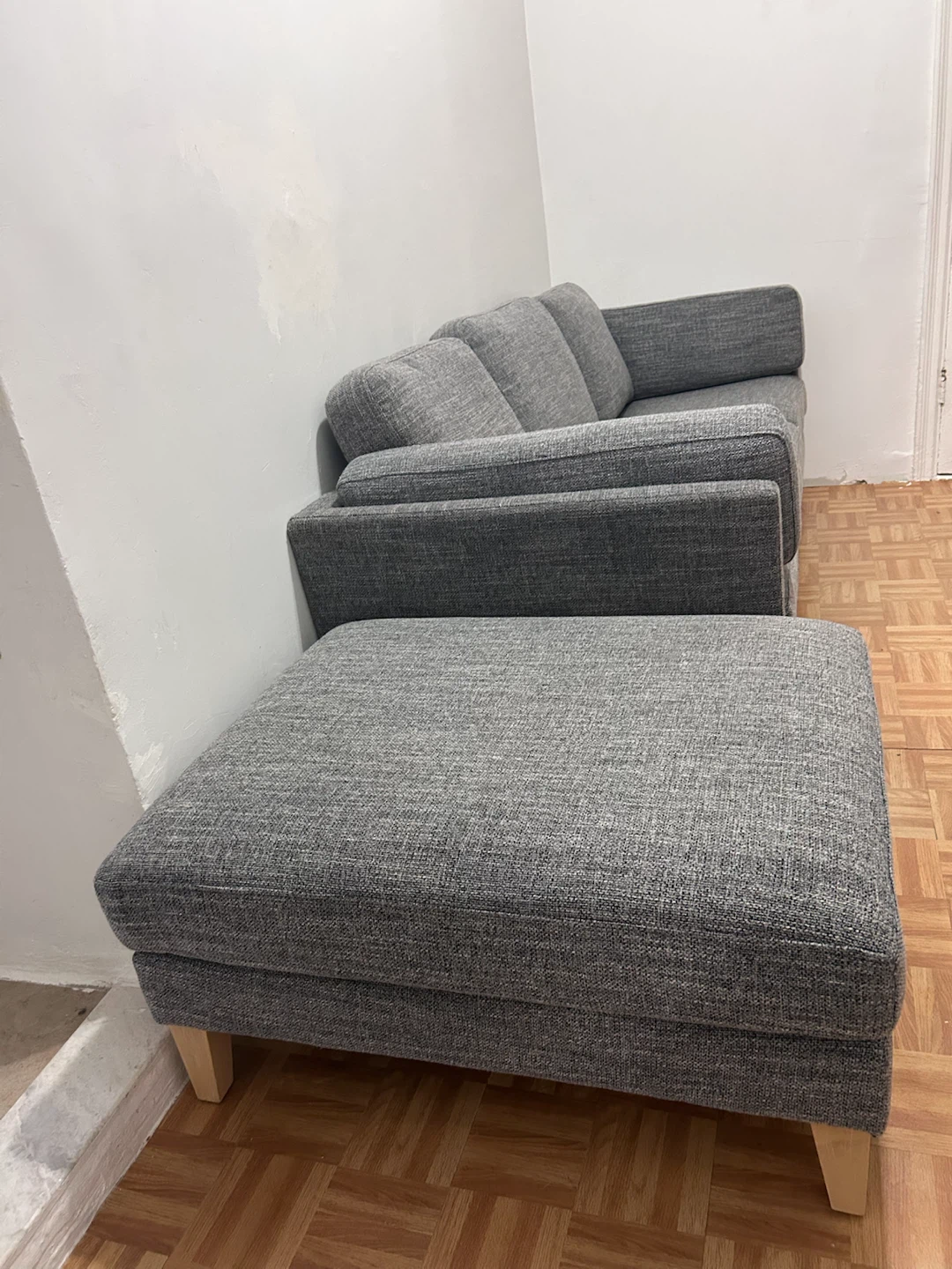 Noelle Graphite Woven Sofa - photo 2