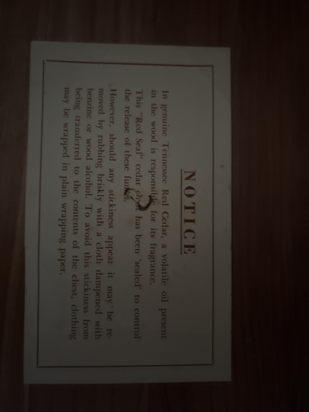 Red Seal Cedar Chest The Hoederich Furniture Co. Ltd - photo 2