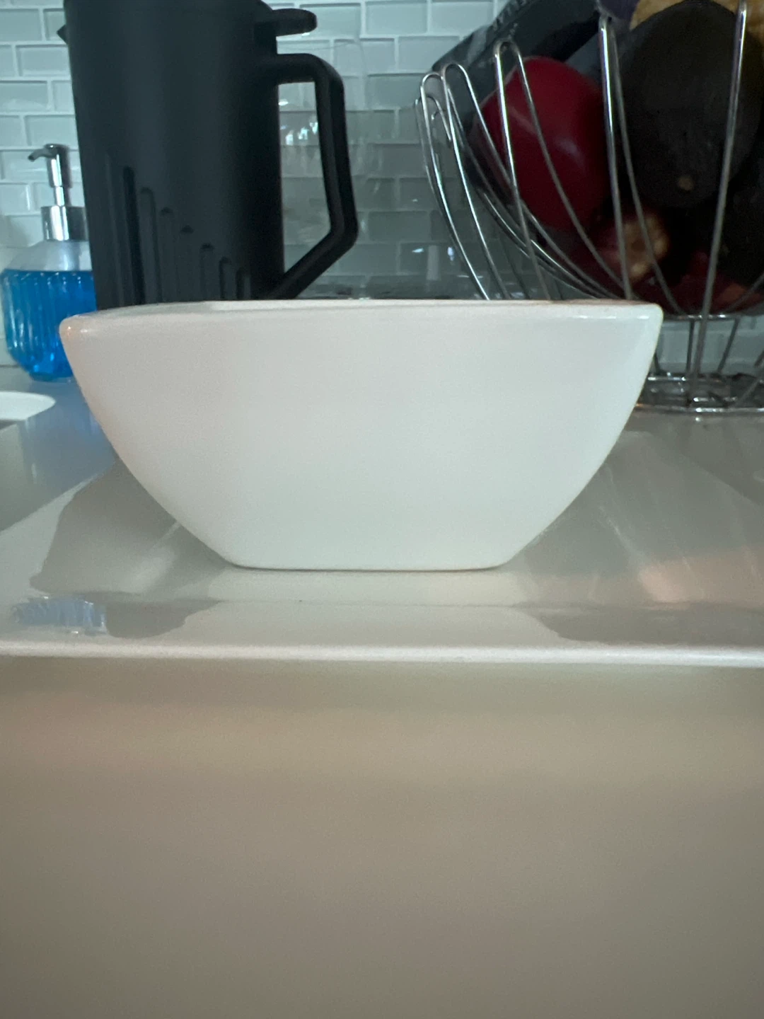 4 White Square Soup Bowls Set - photo 3