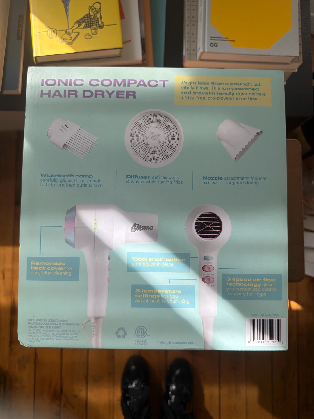Mane by Mane Addicts Ionic Compact Hair Dryer with Attachments - photo 2