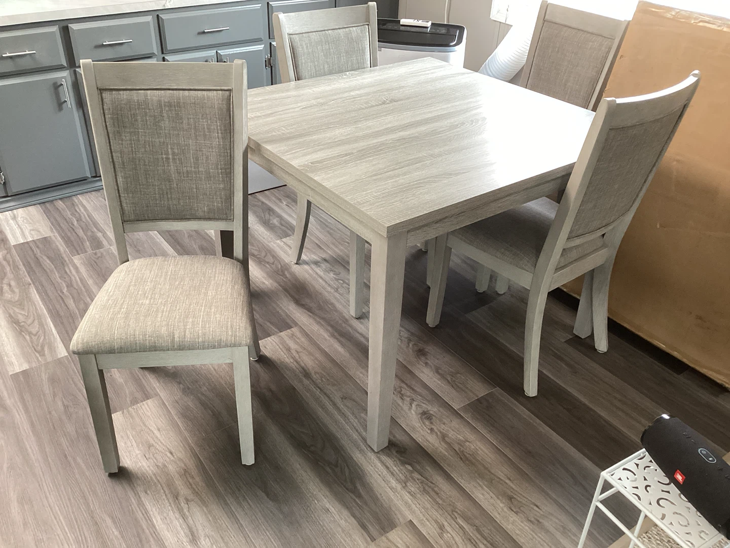 New Grey dining set with 4 chairs