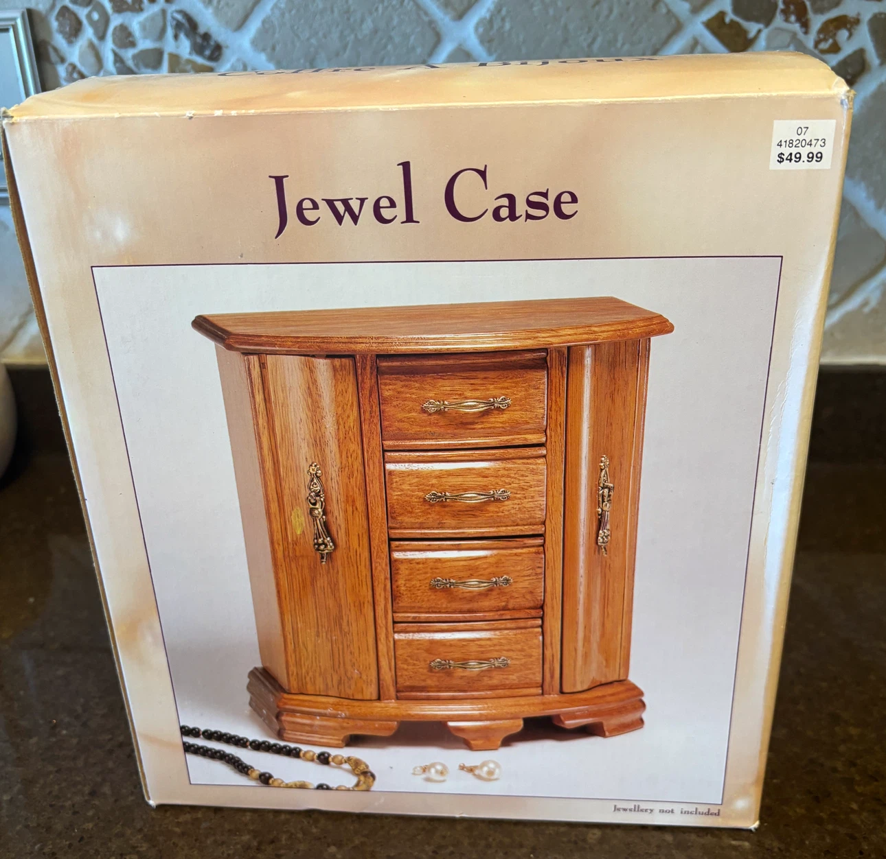Wooden Jewel Case Jewelry Organizer with Drawers