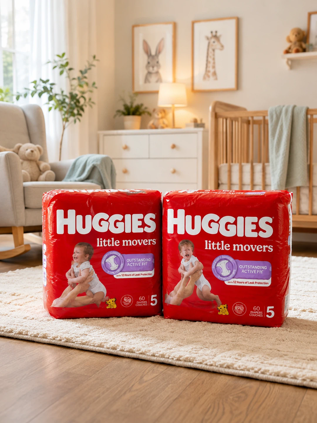 Huggies Little Movers Diapers Size 5 - 2 x 60 C