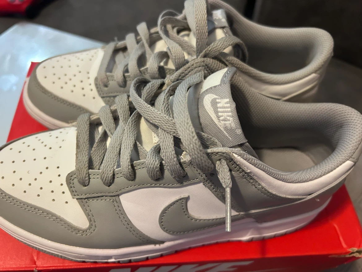 Nike Dunk Low Grey White Sneakers - photo 2