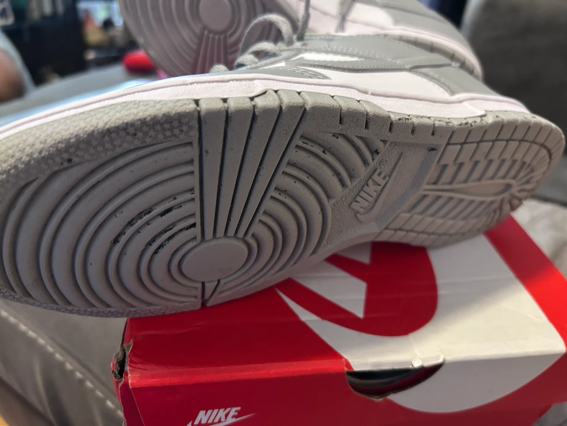 Nike Dunk Low Grey White Sneakers - photo 4