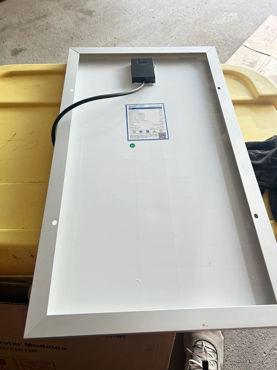 ACOPOWER HY030-12M Photovoltaic Module 30W Solar Panel - photo 3
