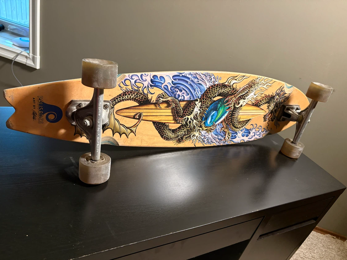 Palisades Skateboards Cruiser Skateboard with Dragon Graphic