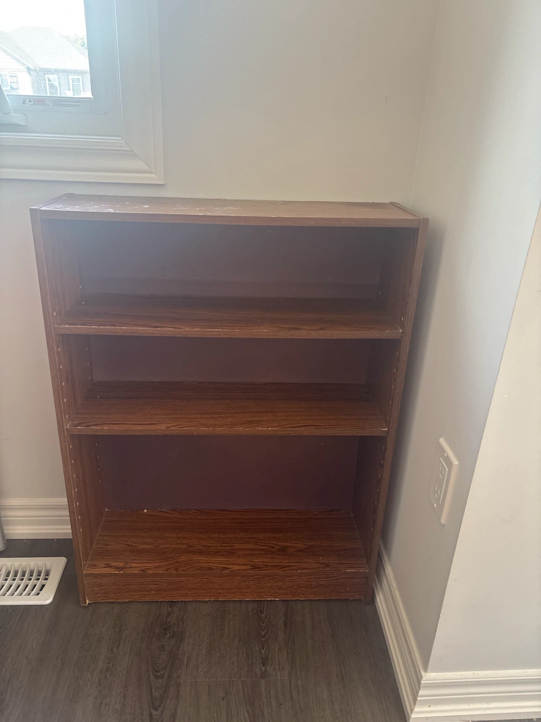 Brown 3-Shelf Bookshelf