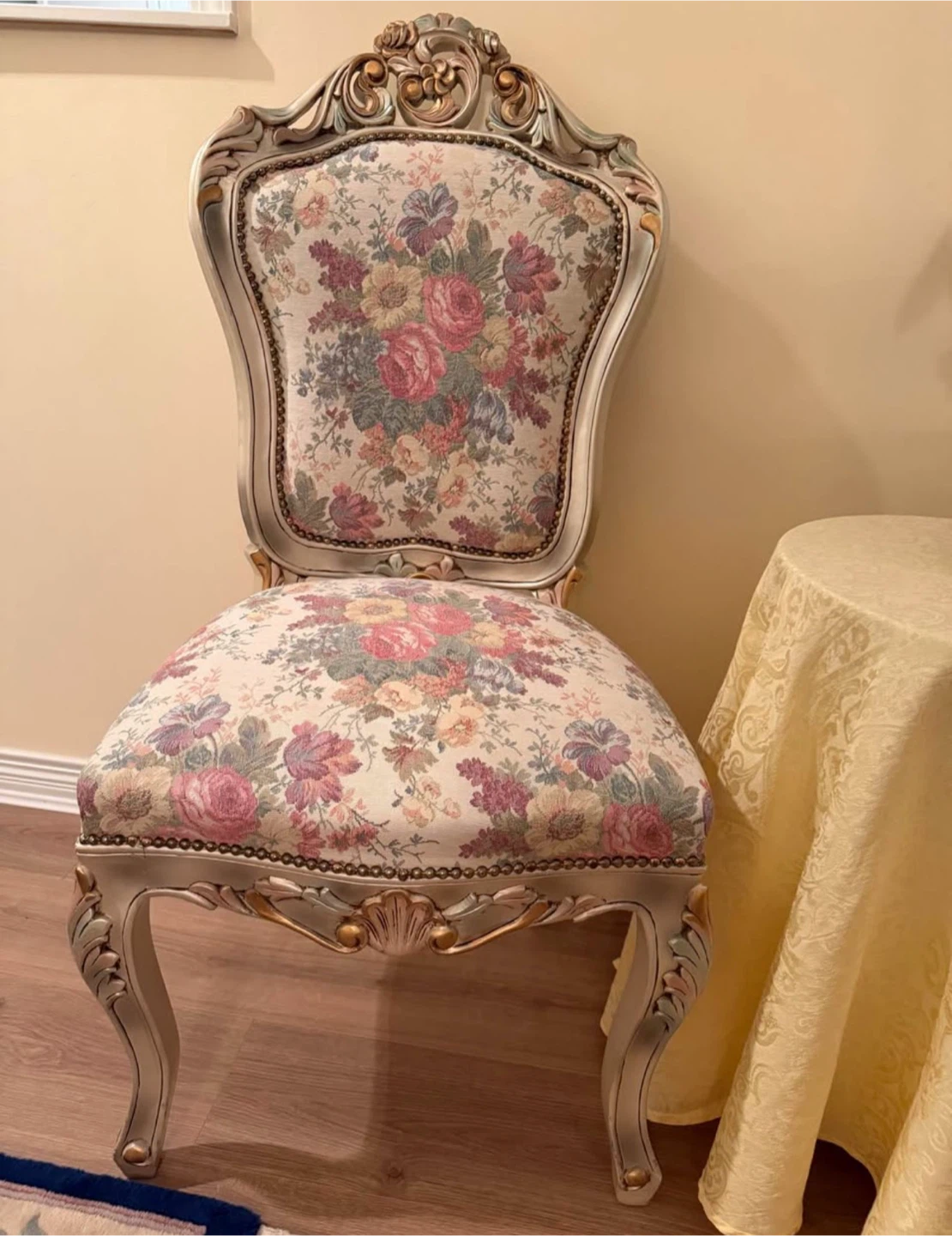Set of 4 Vintage Mid-Century French Louis Style Dining Chairs - photo 2