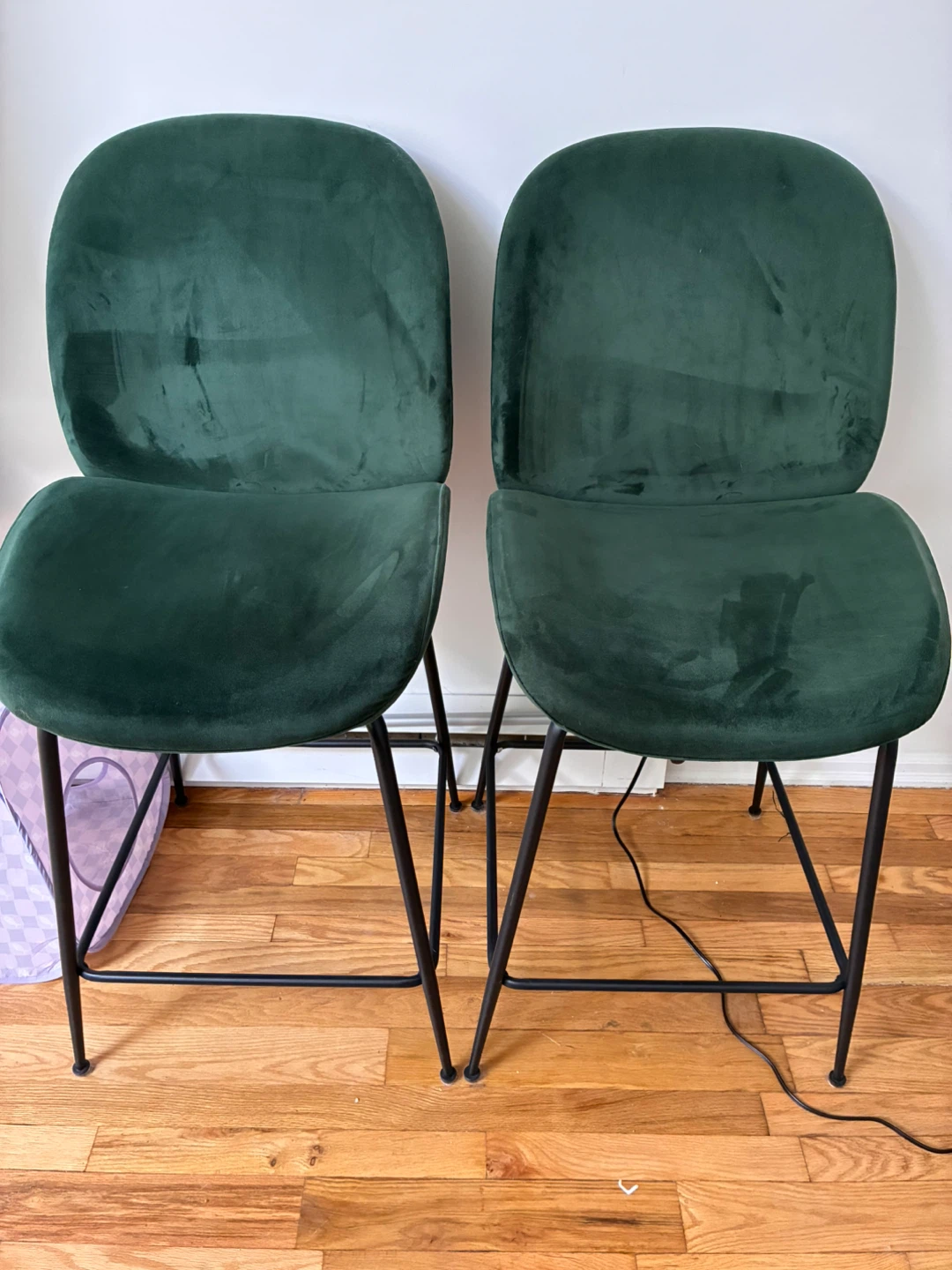 Velvet Bar Stools (Set of 2)