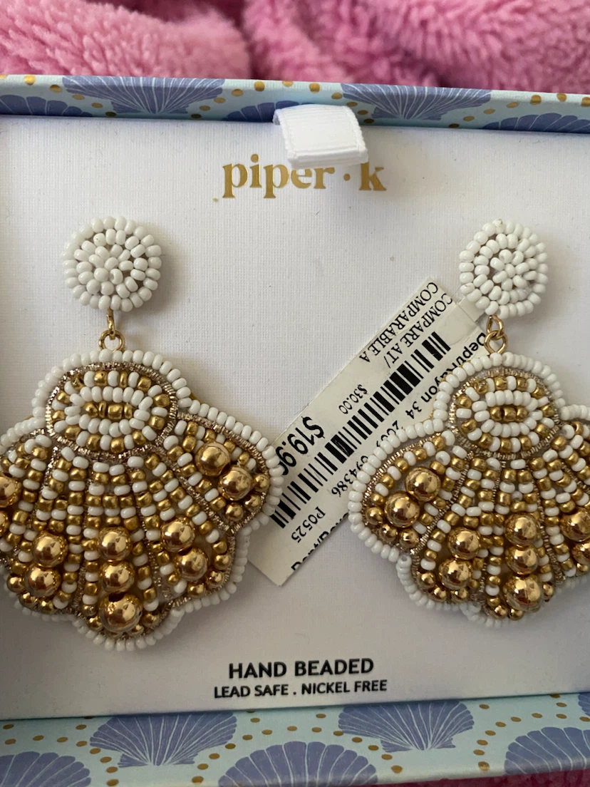 Piper K Beaded Shell Earrings - photo 2